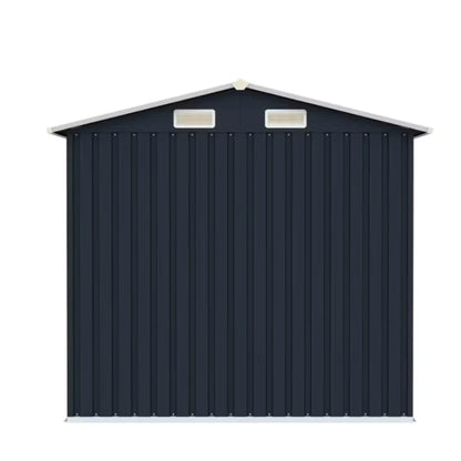 Abris de jardin gris métal 205 x 183 x 129 cm