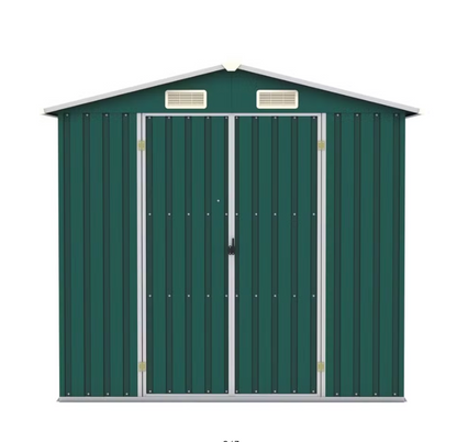 Abri de jardin vert - métal - 205 x 183 x 129 cm
