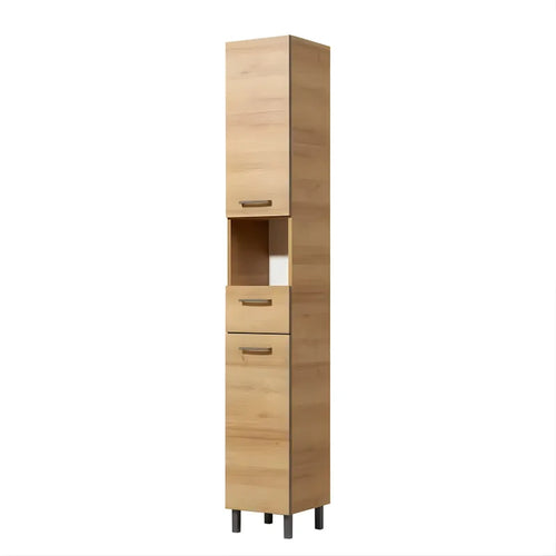 Armoire colonne de salle de bain en bois